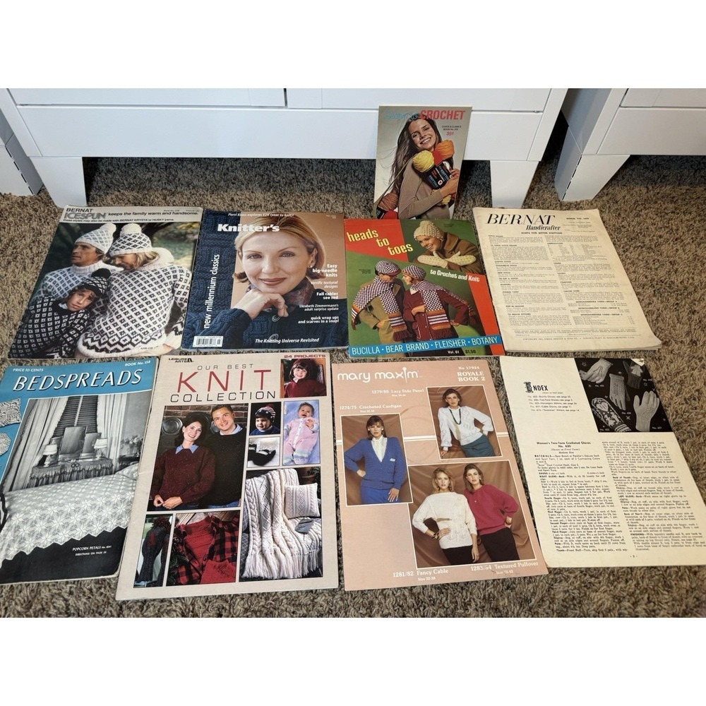 Lot of Vintage Crocheting Knitting Books Patterns and Instructions